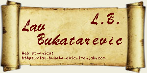 Lav Bukatarević vizit kartica